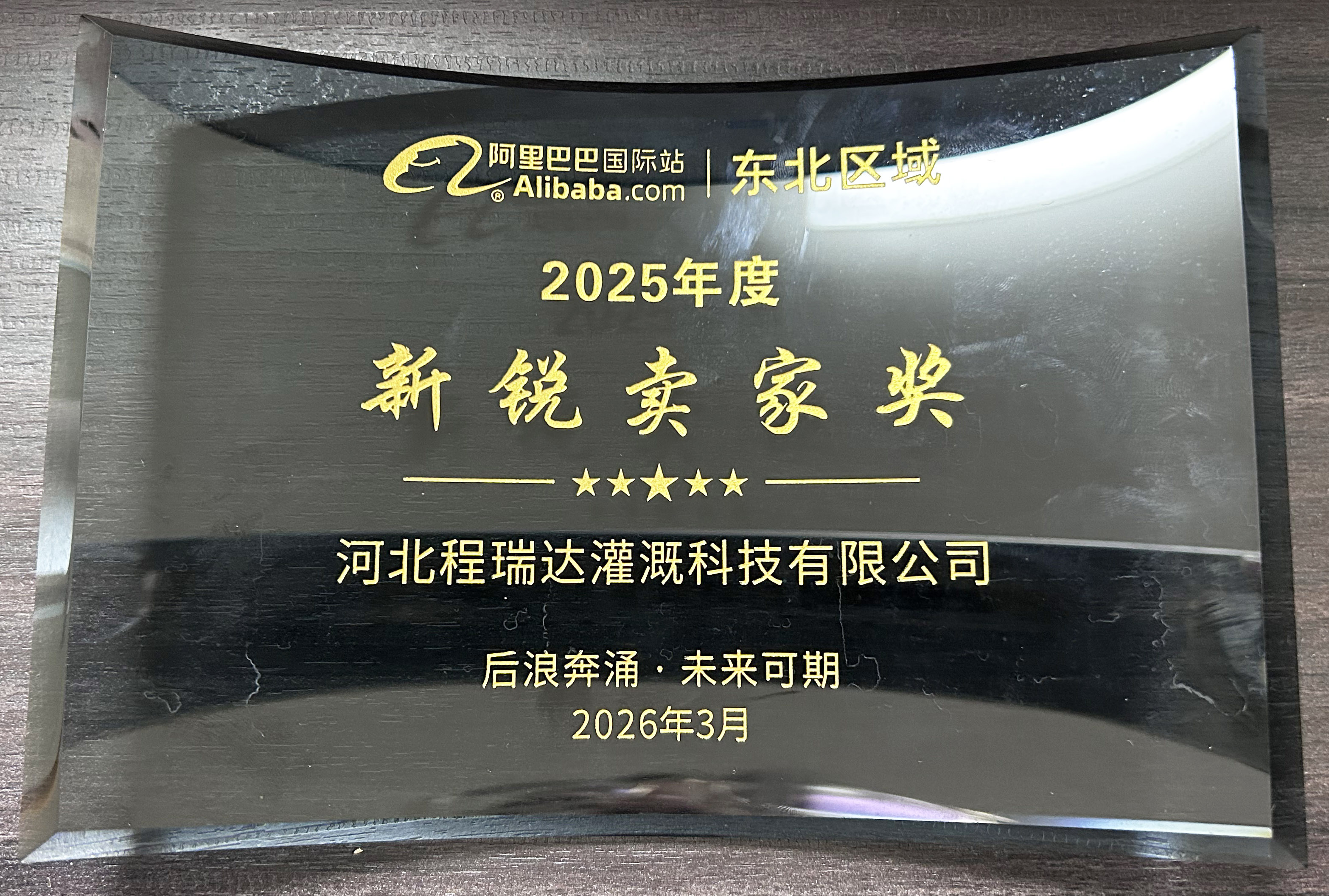 长寿程瑞达灌溉 | 荣获阿里国际站新锐卖家奖